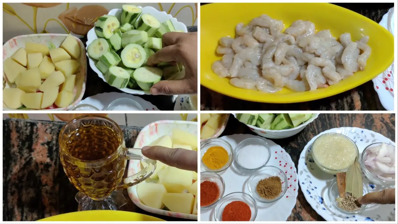 Potol Chingri Ingredients