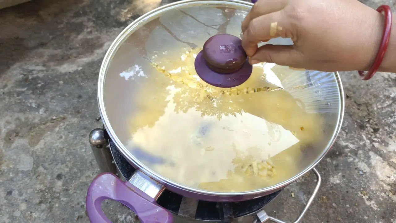 lid over the pan