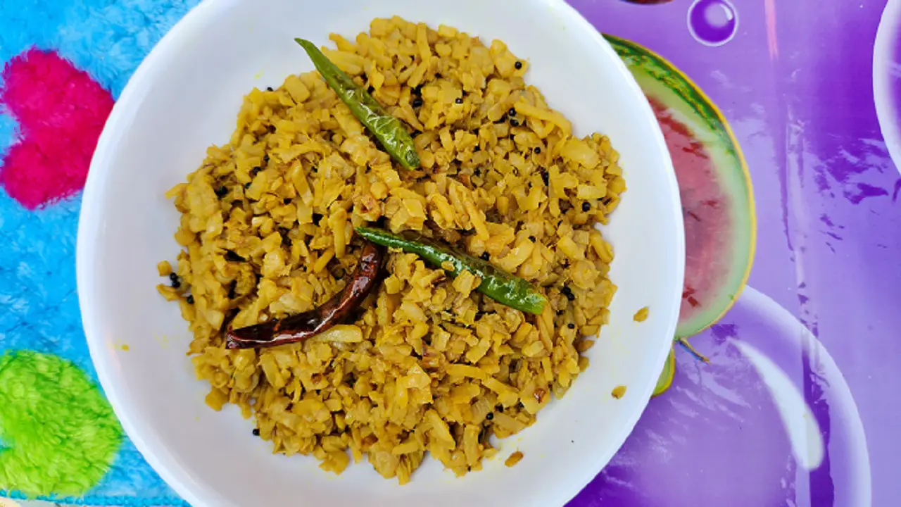 Thor Bhaja – Banana Stem Fry Taste