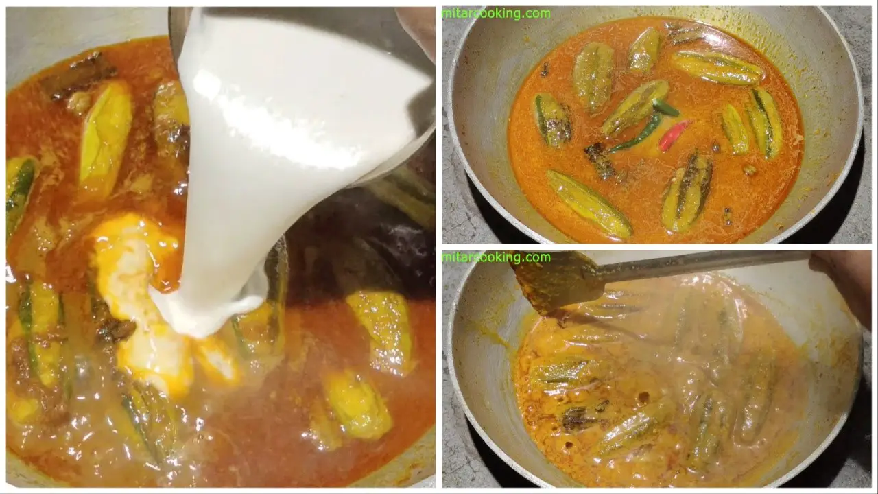 Adding curd-cashew paste
