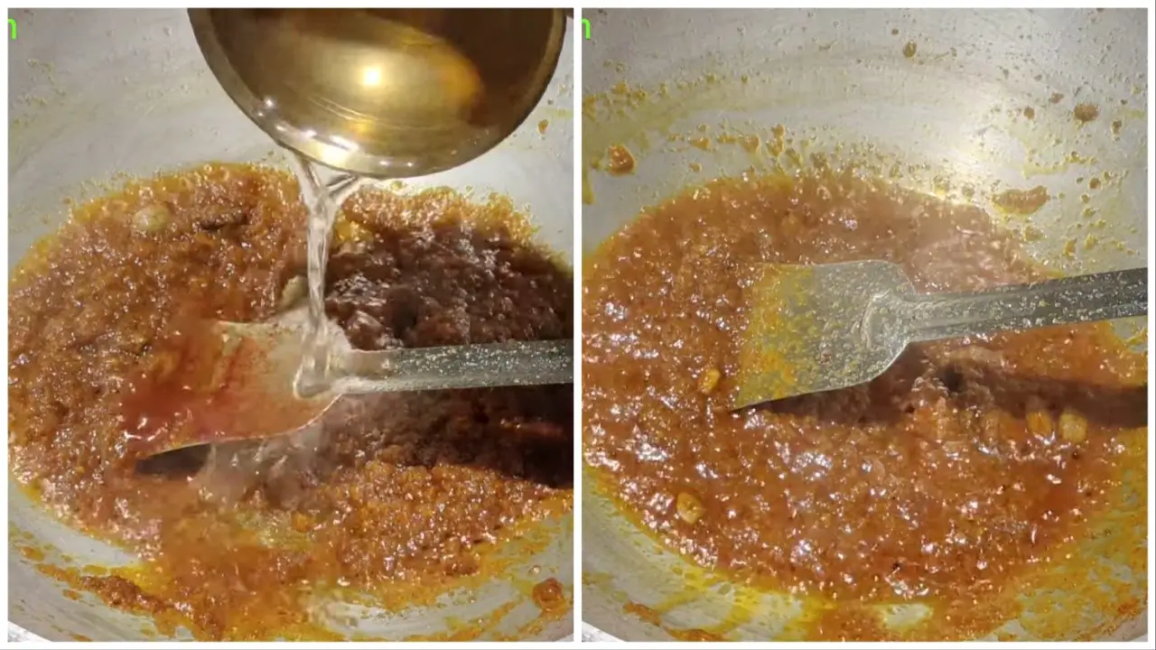 Adding little bit of water