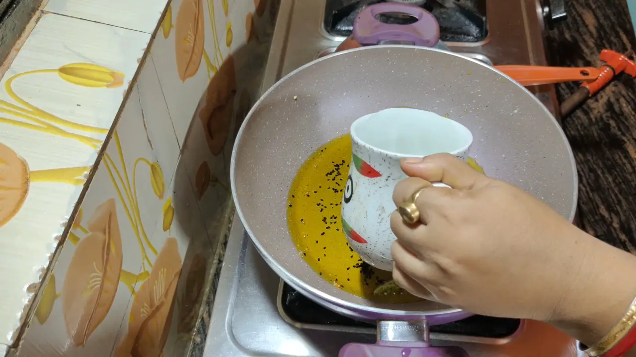 Adding a little amount of water
