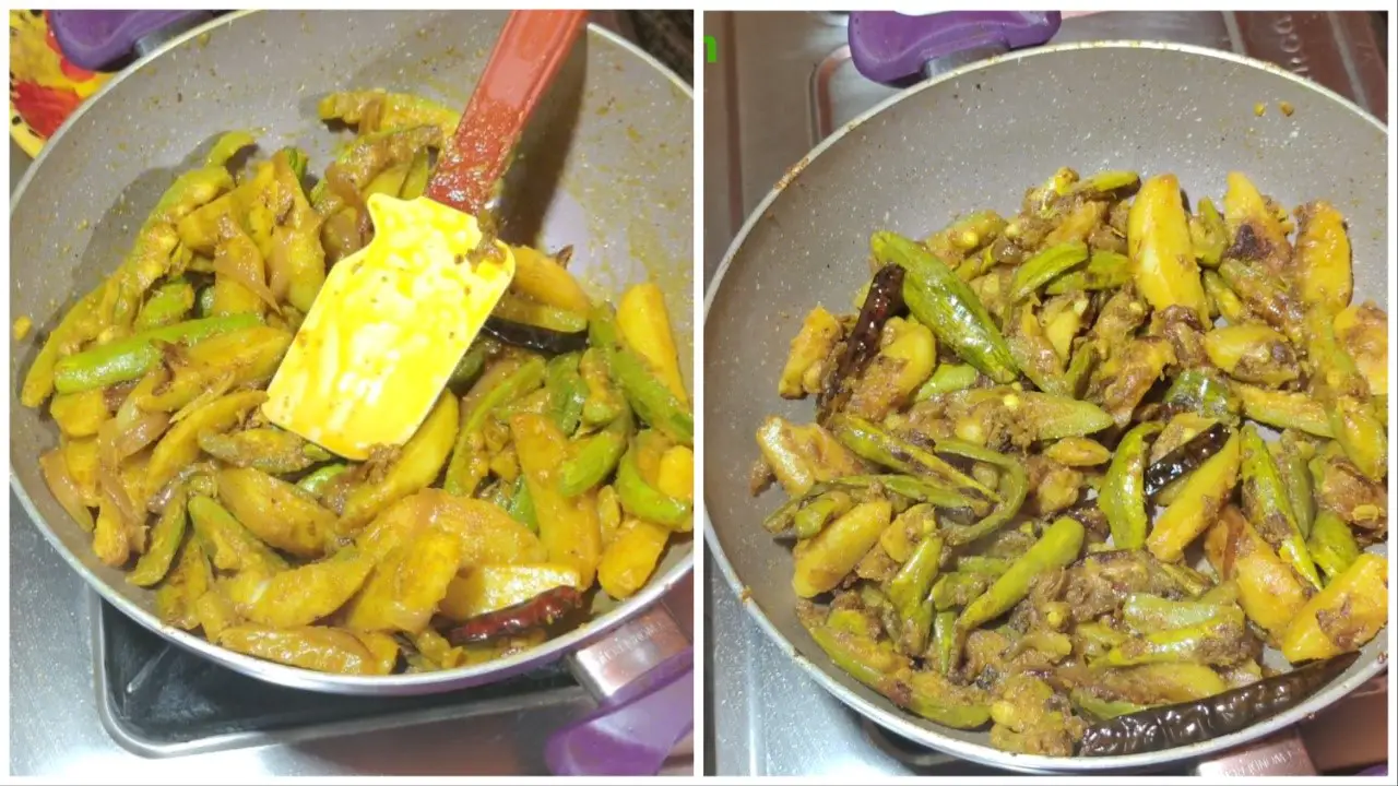 Aloo potol becoming dry