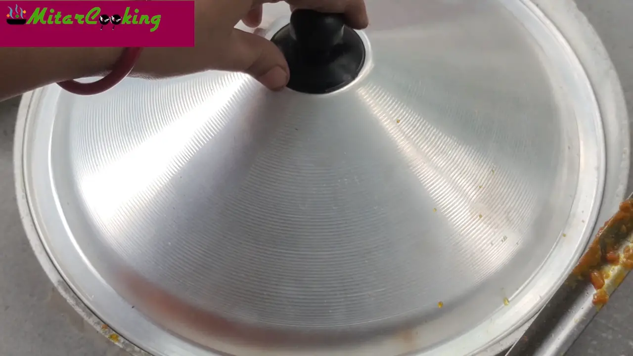 Covering the pan with a lid