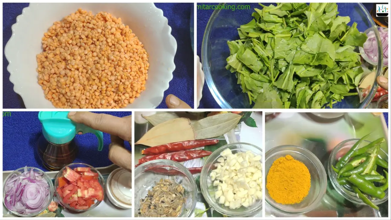 Dal Palak Ingredients