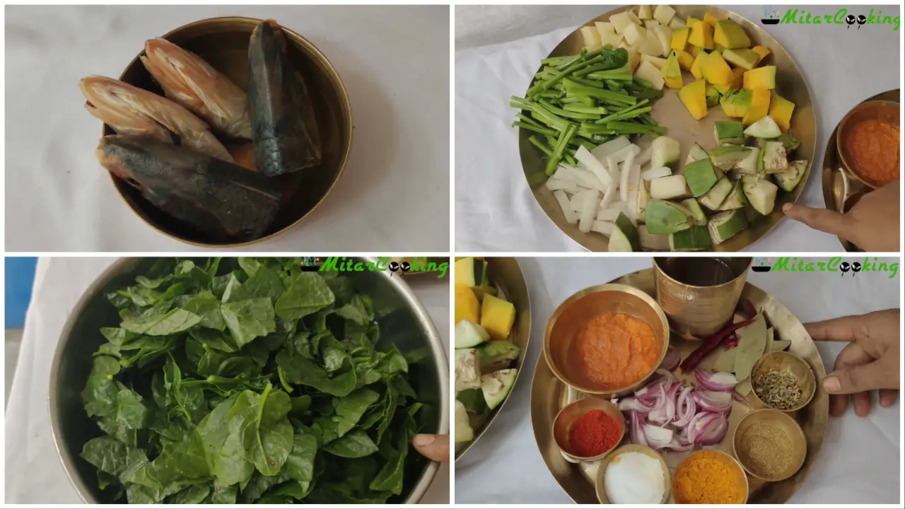 Ilish Macher Matha Diye Pui Shak Ingredients