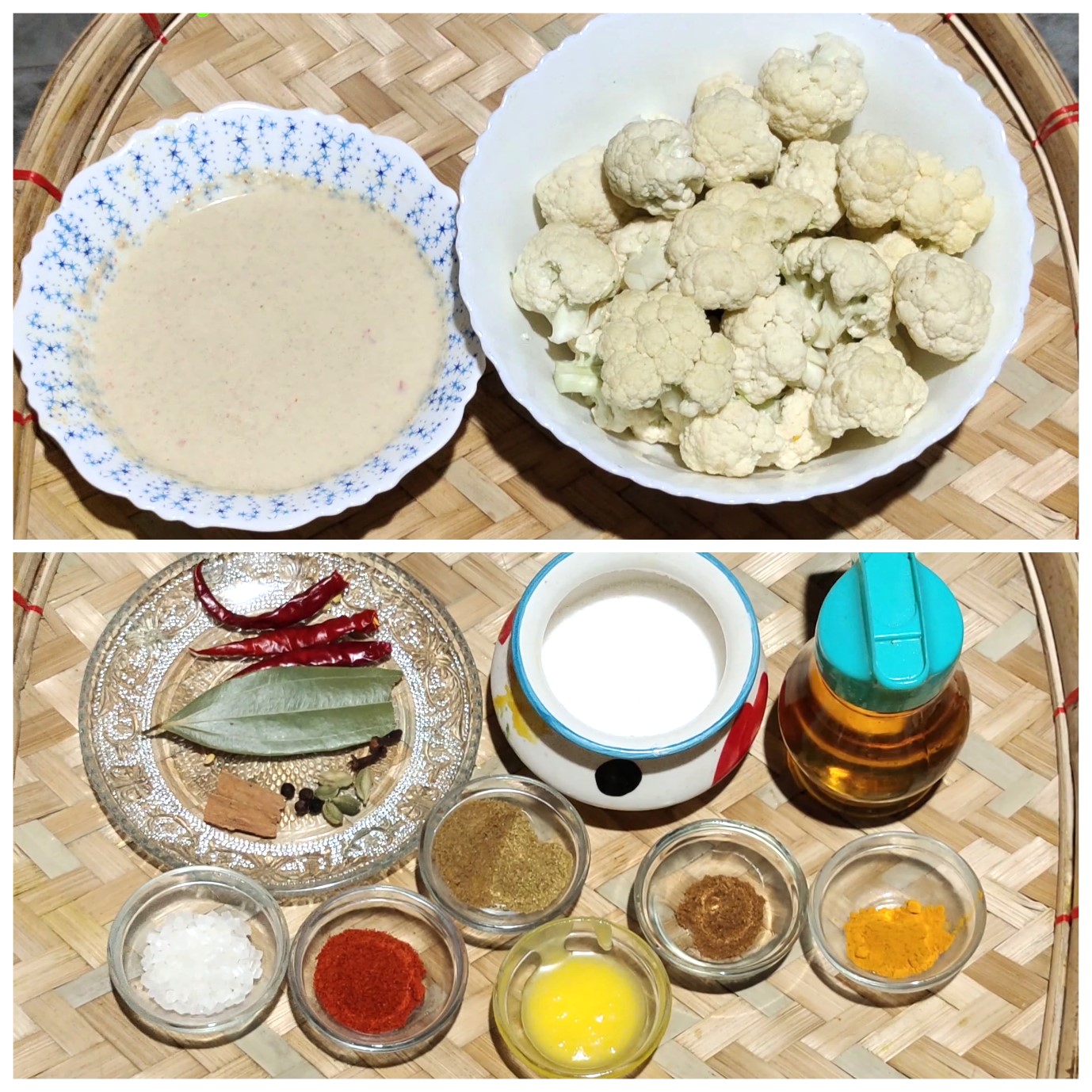 Cauliflower Roast Bengali Style Ingredients