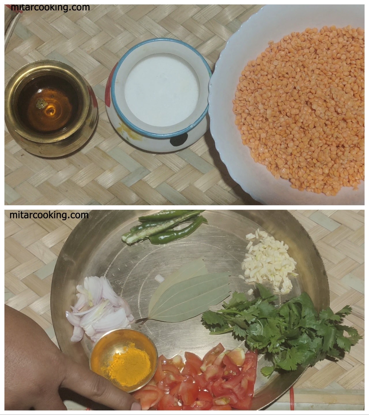Home Style Masoor Dal Ingredients