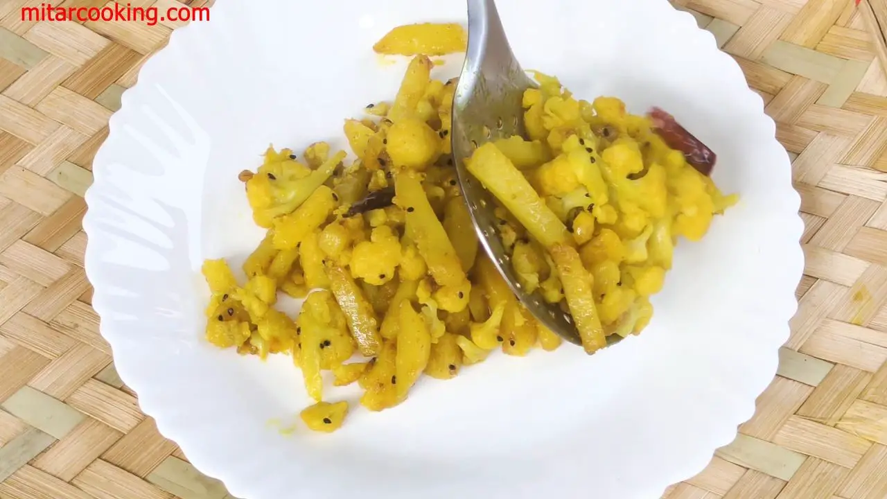 Aloo gobi fry is ready