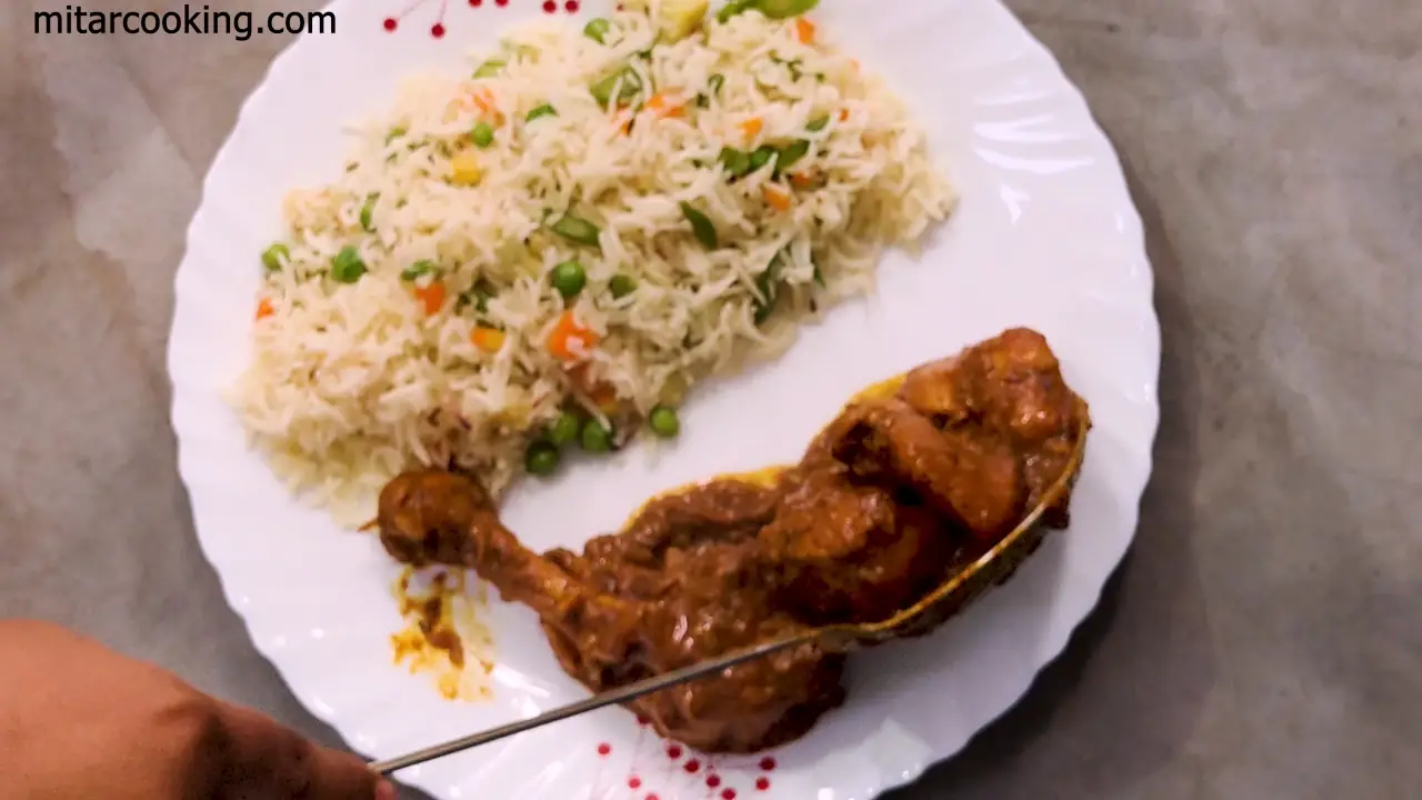 Dhaba Style Chicken Curry Serving