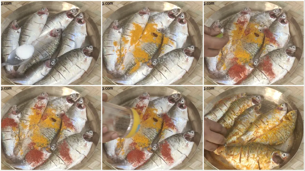 Marinating the puti fish