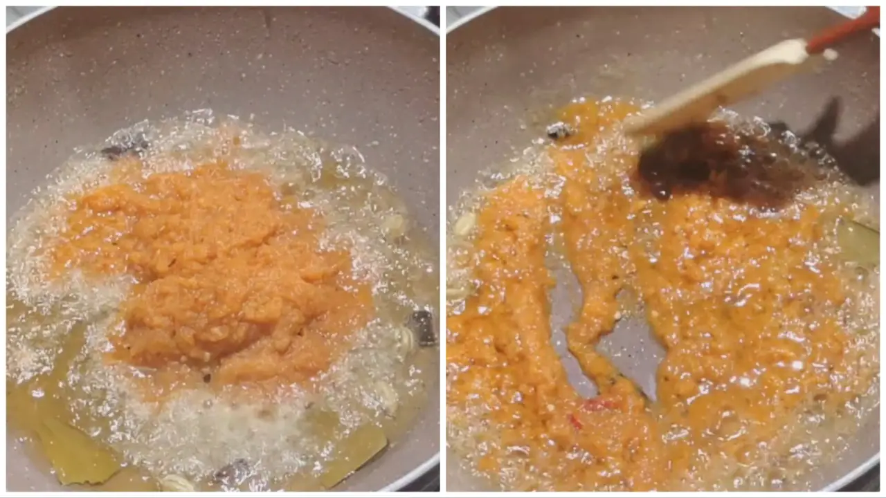 Add the ginger garlic onion paste