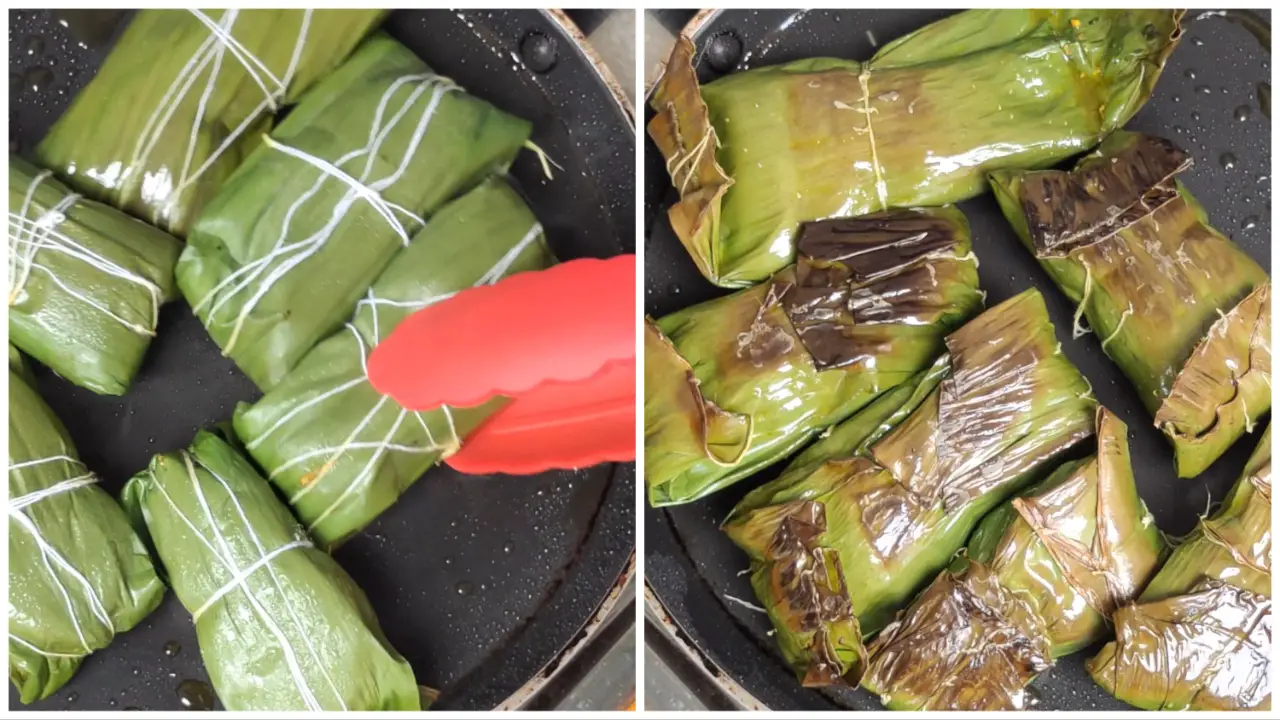 Flipping banana wraps