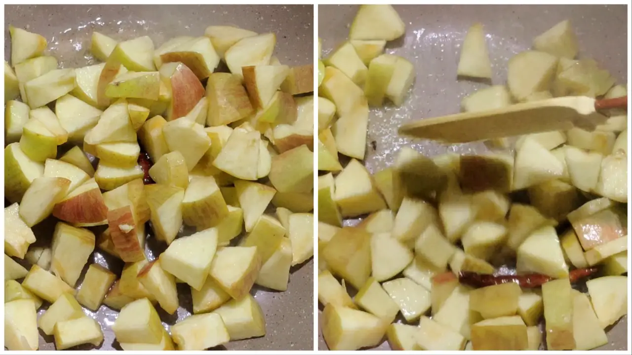 add apple and give a good stir