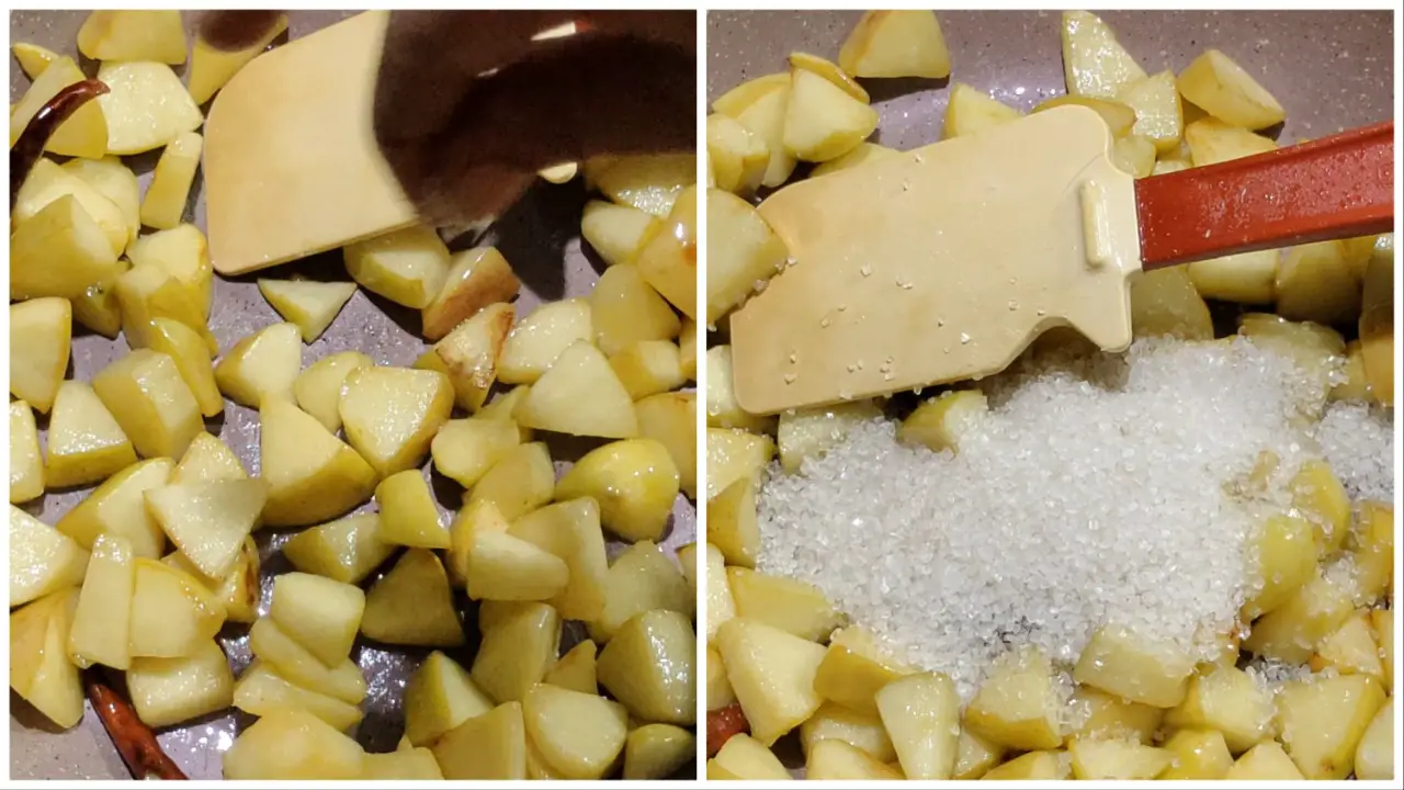 Adding salt and sugar