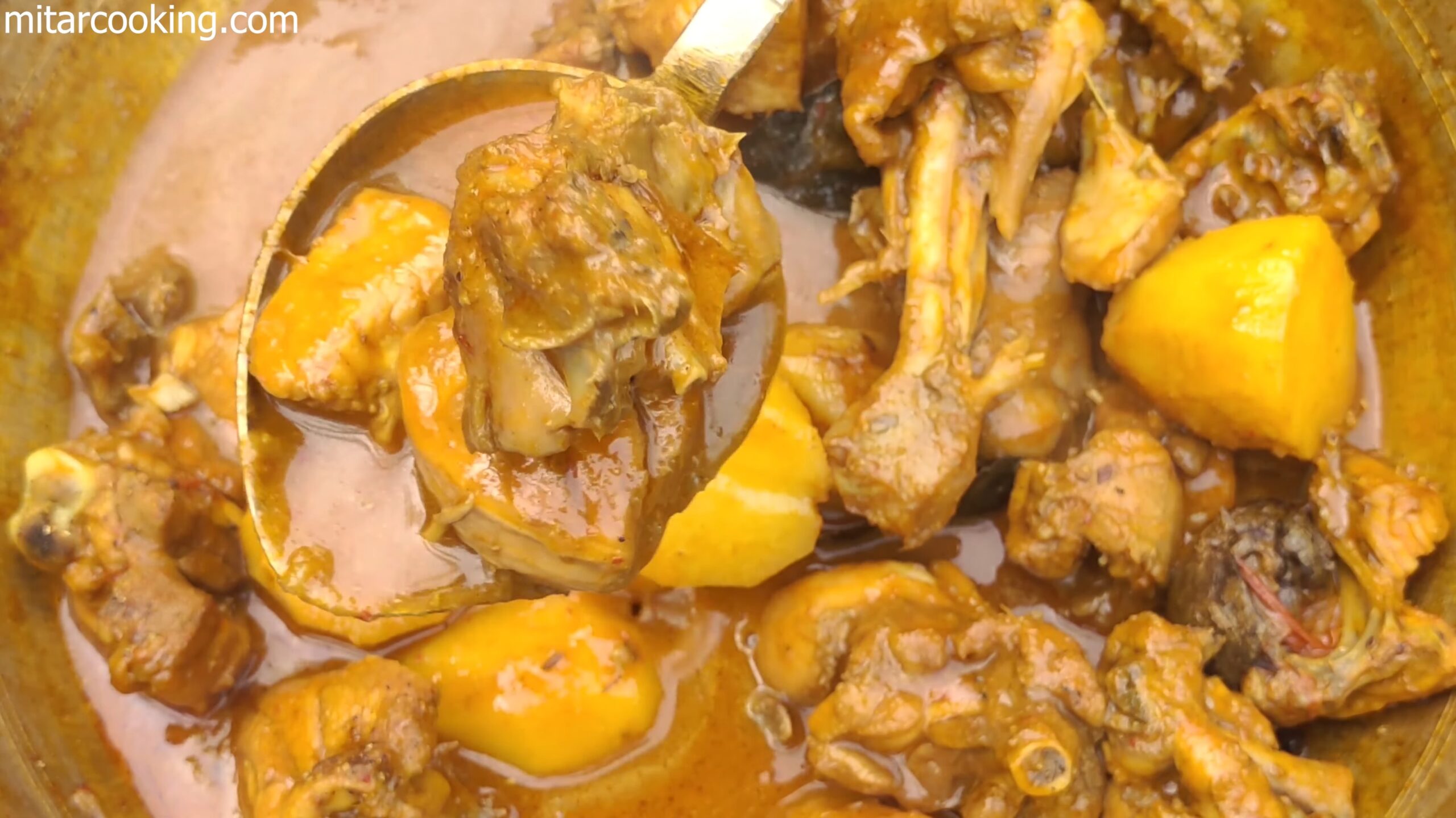 Chicken potato curry is ready now