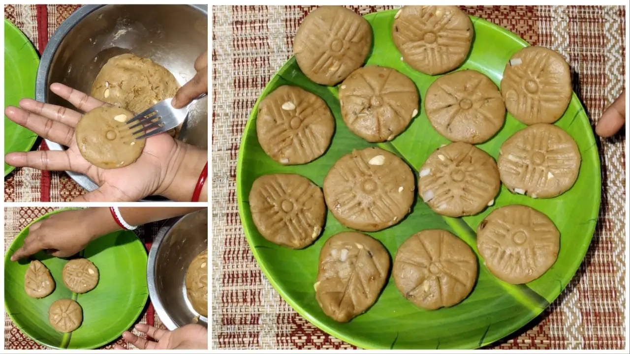 give these balls different shapes with the help of a fork, toothpick or a bamboo skewer step by step image