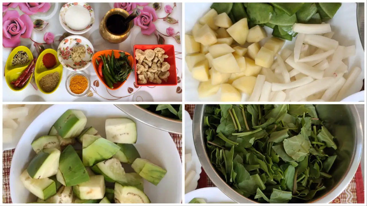 Palong Shaker Ghonto Ingredients