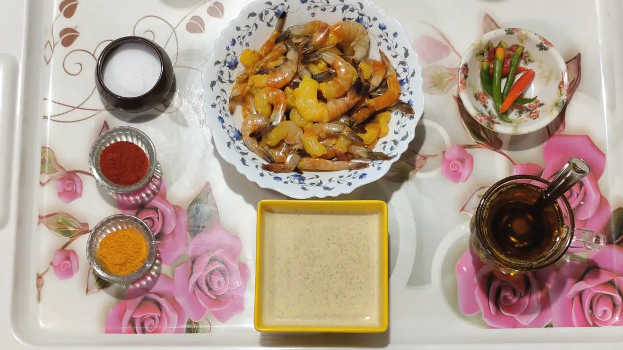 Prawn Kadai Paturi Ingredients