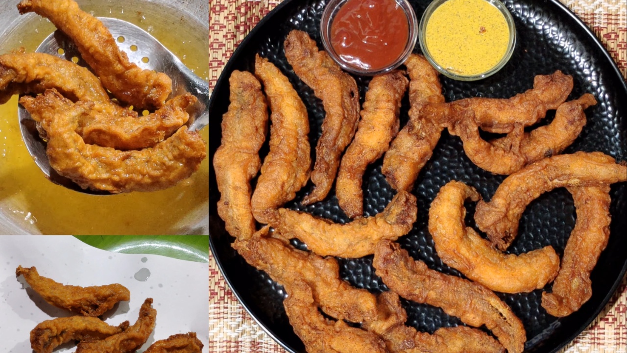 Strain the fish and Bombay Duck fry is ready to serve step by step image