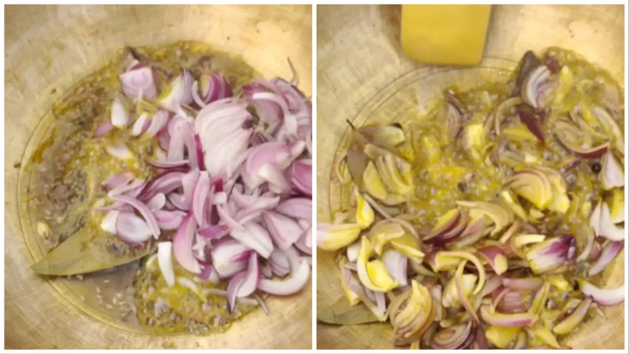 frying onions