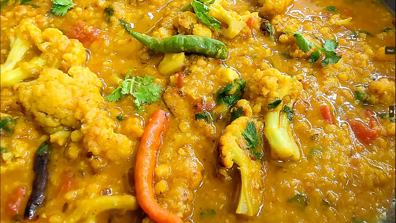 Cauliflower Dal Recipe Fulkopi Dal Dal Gobi Mitar Cooking