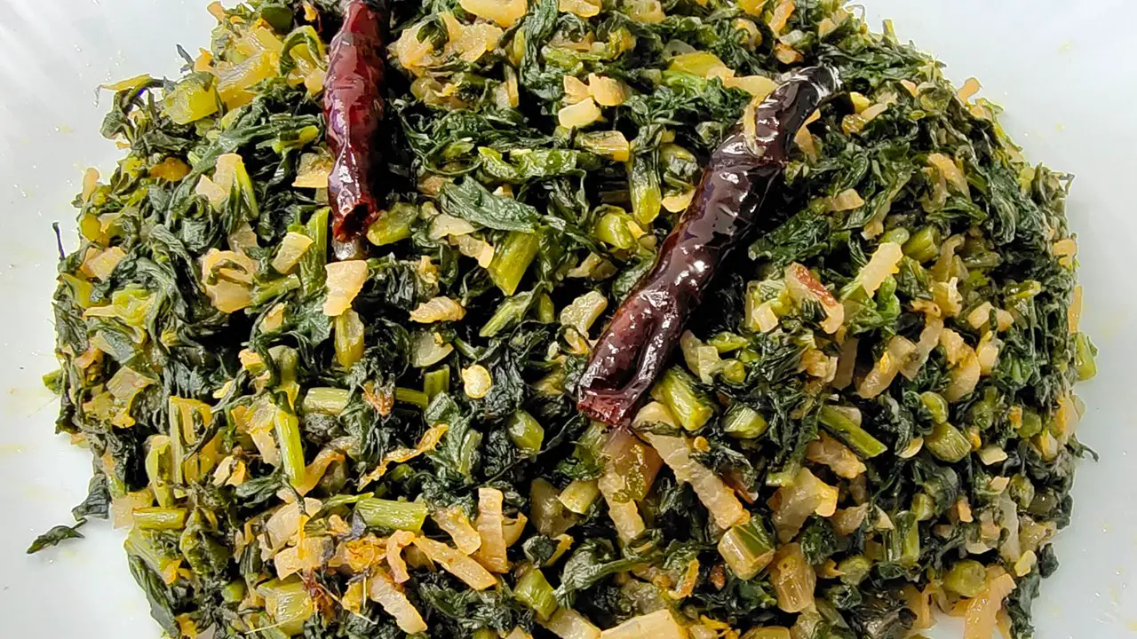 Radish Greens Stir Fry Recipe Mulo Shak Bhaja Mitar Cooking