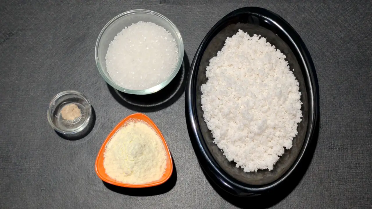 Coconut Ladoo ingredients