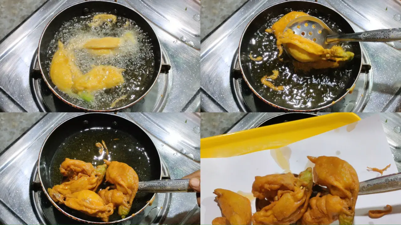 Frying all the bok fuler bora using the same process