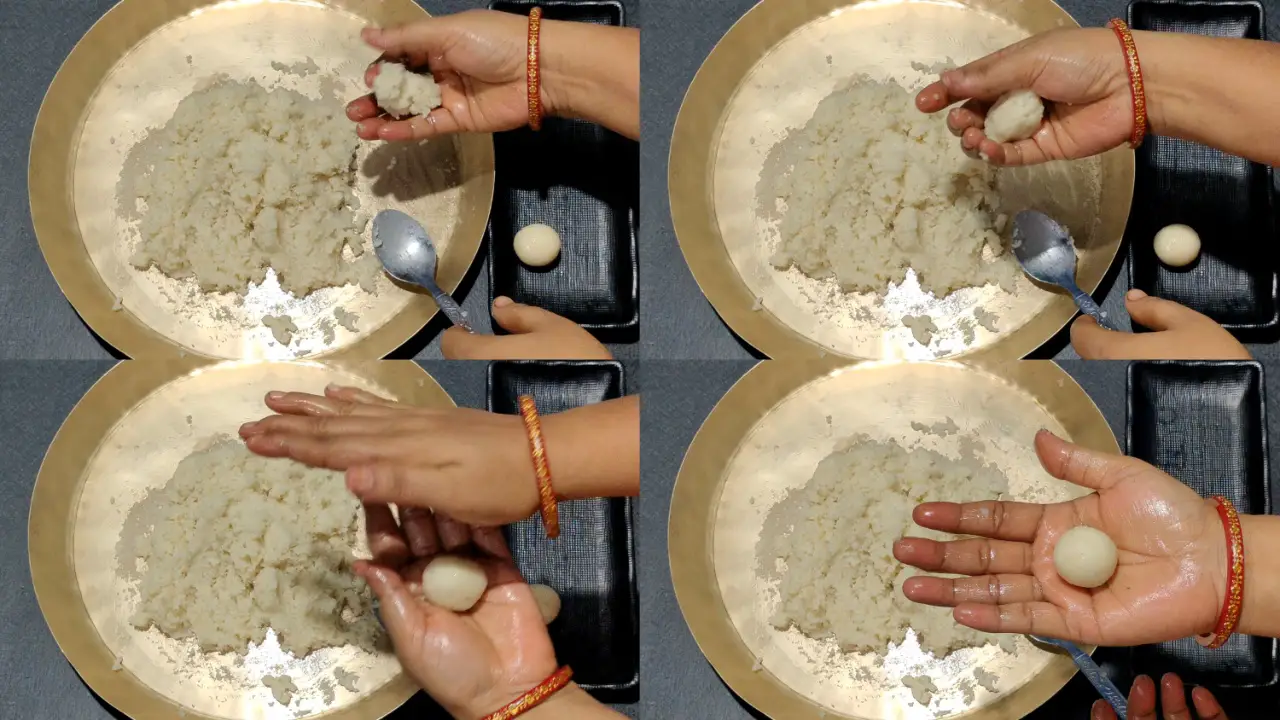 Repeating ladoo making process