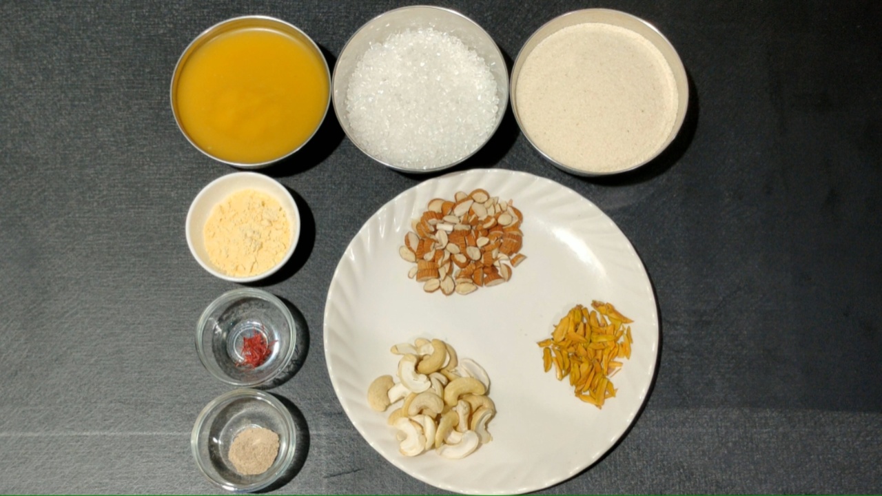Suji Halwa Ingredients