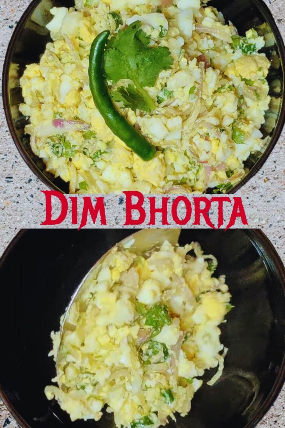 Homemade Dim Bhorta