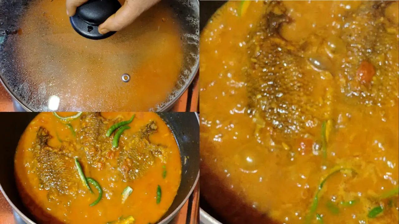 Removing the lid and adding green chilis