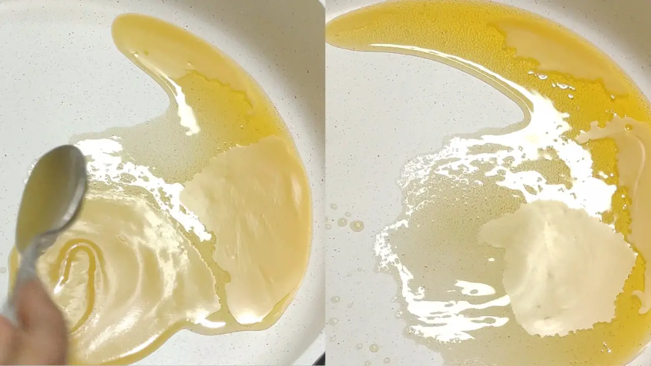 Letting ghee melt