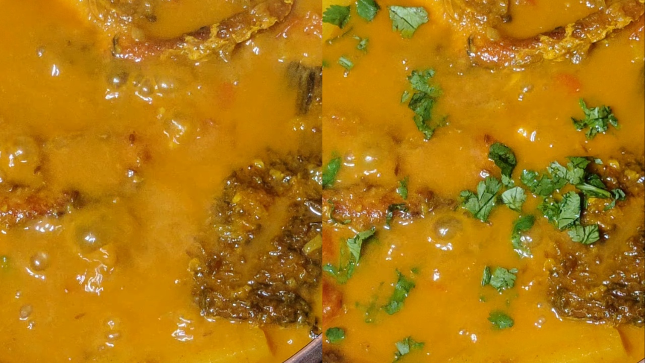 Sprinkling the coriander leaves on top