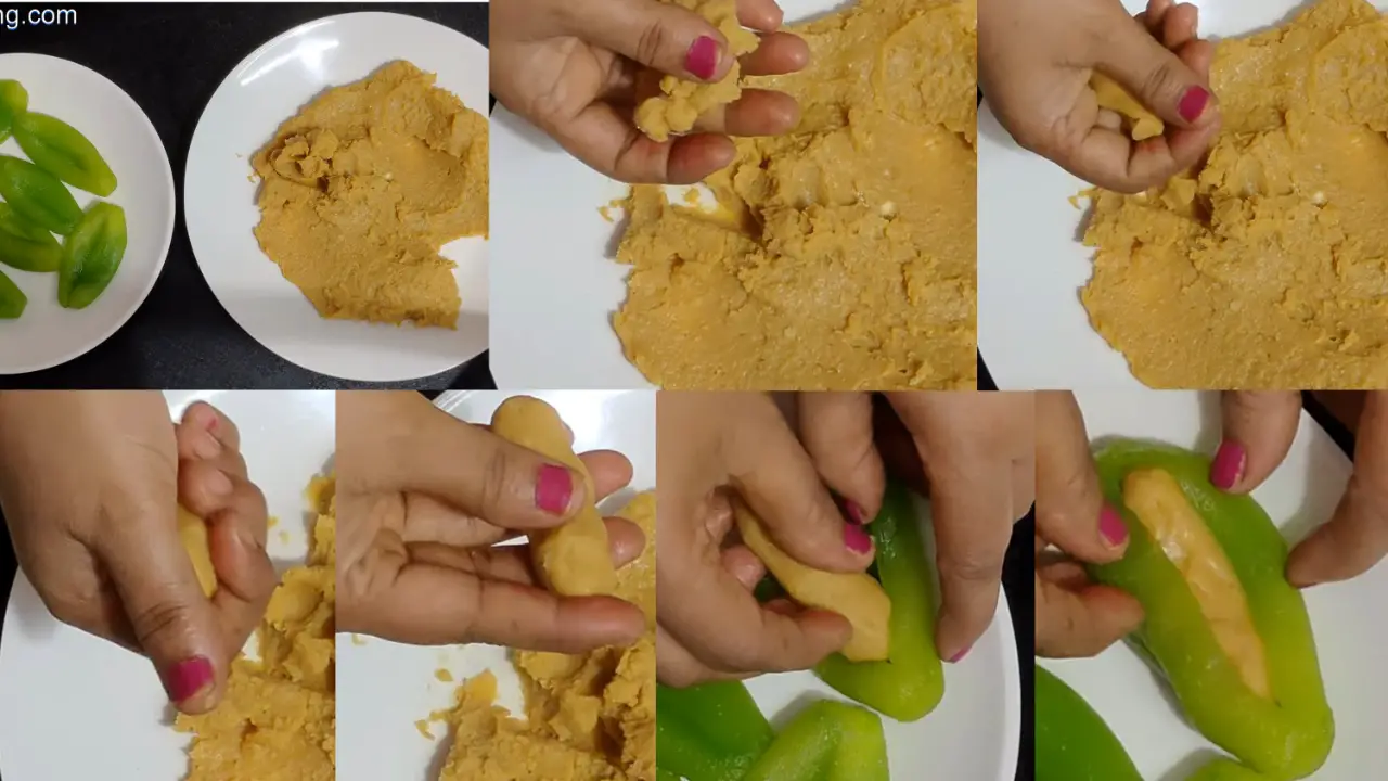 Adding stuffing into parwal