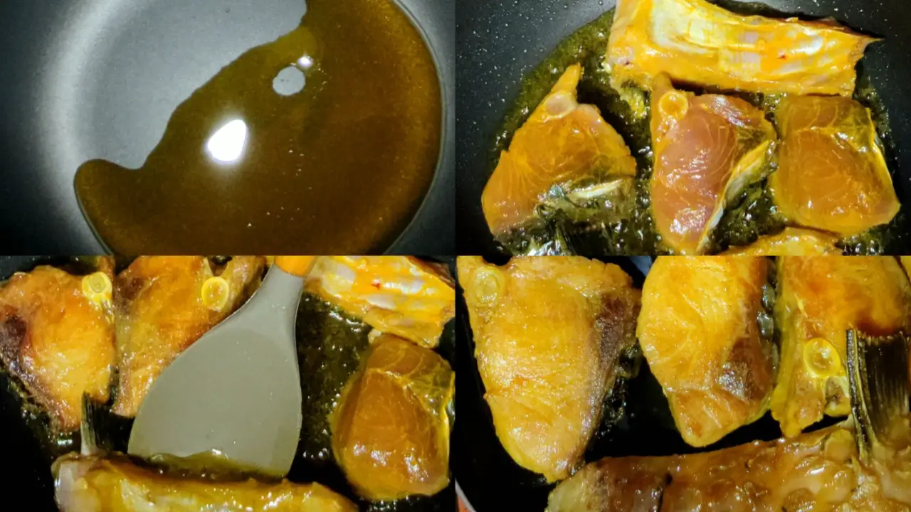 Frying Katla fish
