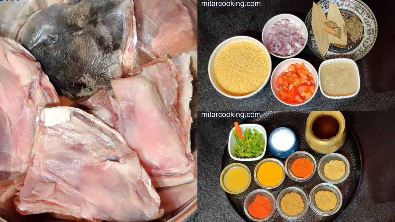 Macher Matha Diye Moong Dal Ingredients