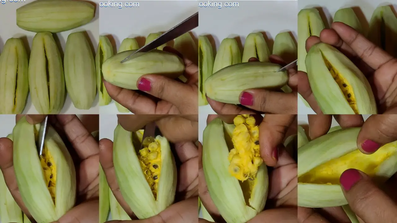 Preparing pointed gourds
