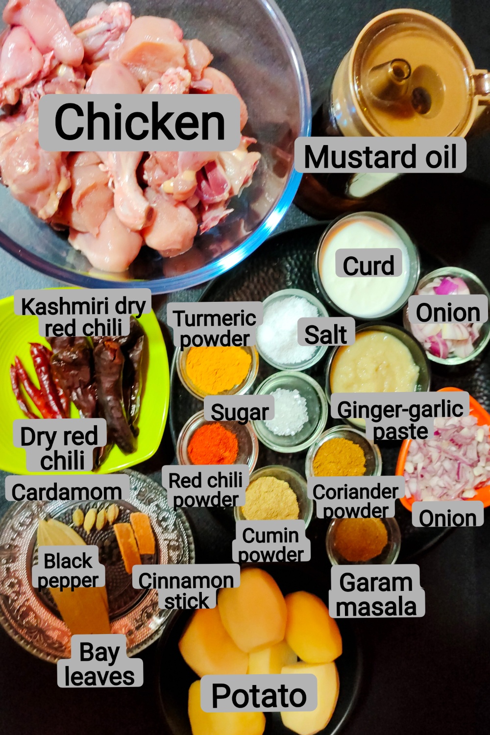 Murgir Lal Jhol Ingredients