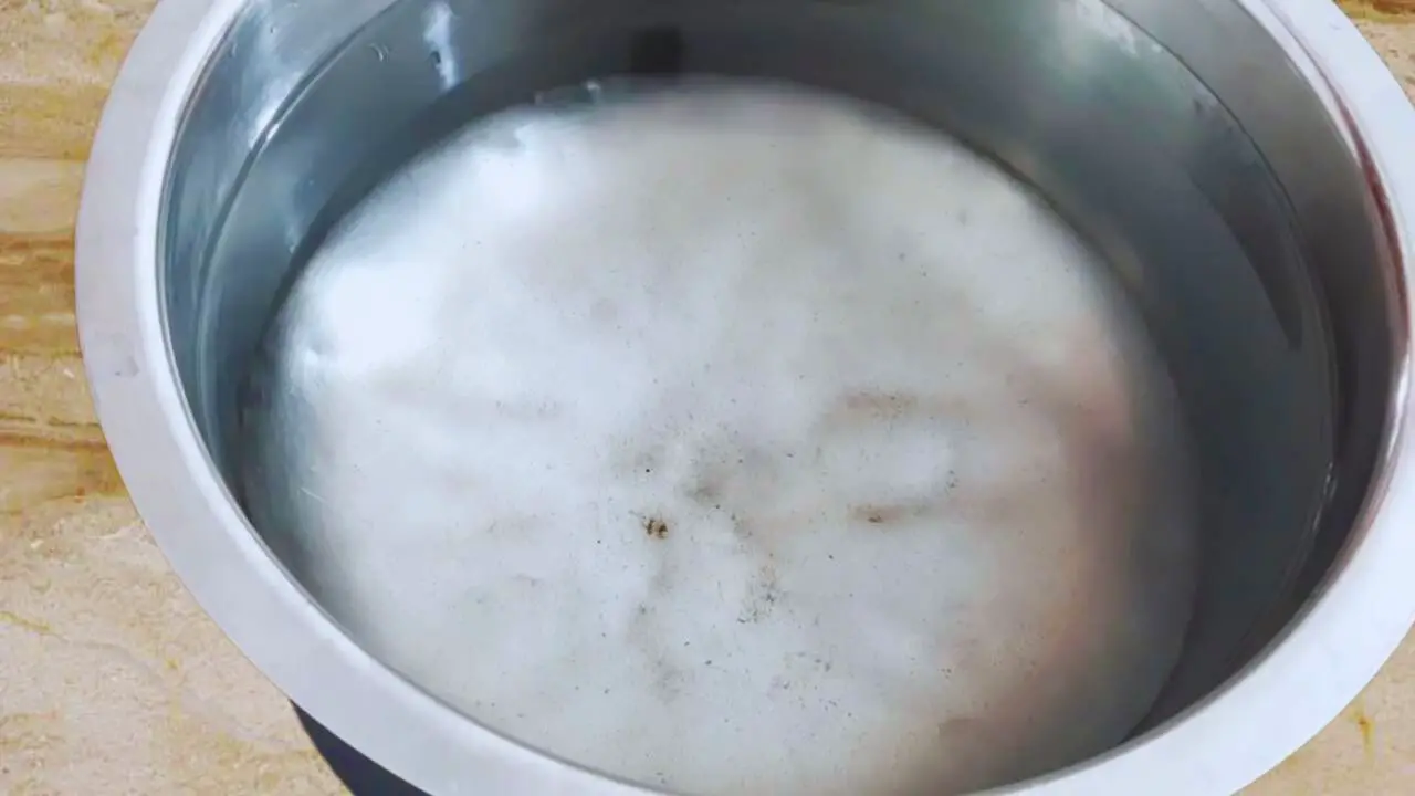 A stainless-steel pot