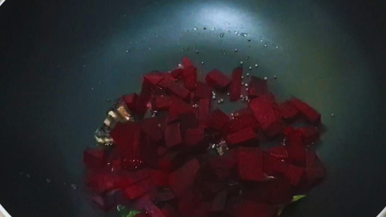 Adding 1 cup of beetroot cut into small pieces