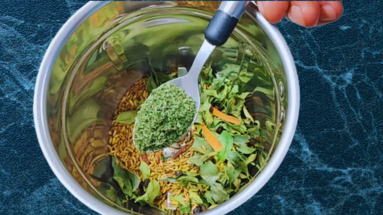 Adding 1 tsp of mint leaves powder to it
