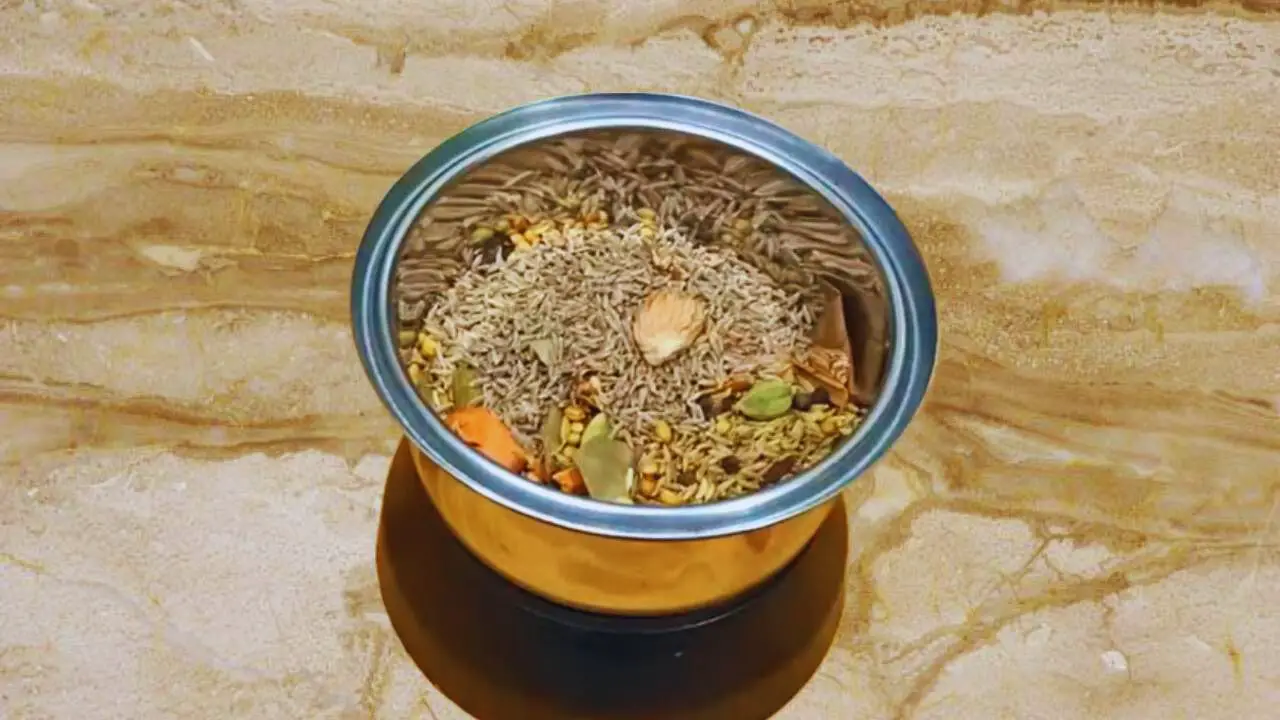 Adding ½ piece of nutmeg