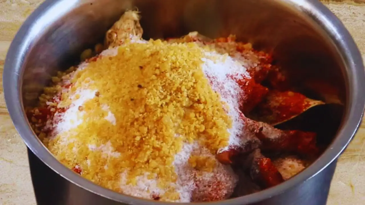 Adding 1 tbsp of asafetida to the ingredients