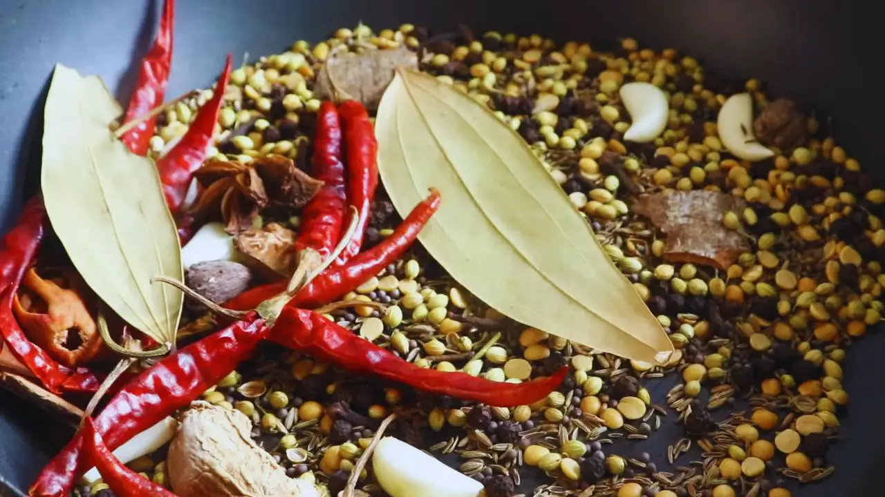 Spices have changed their color slightly