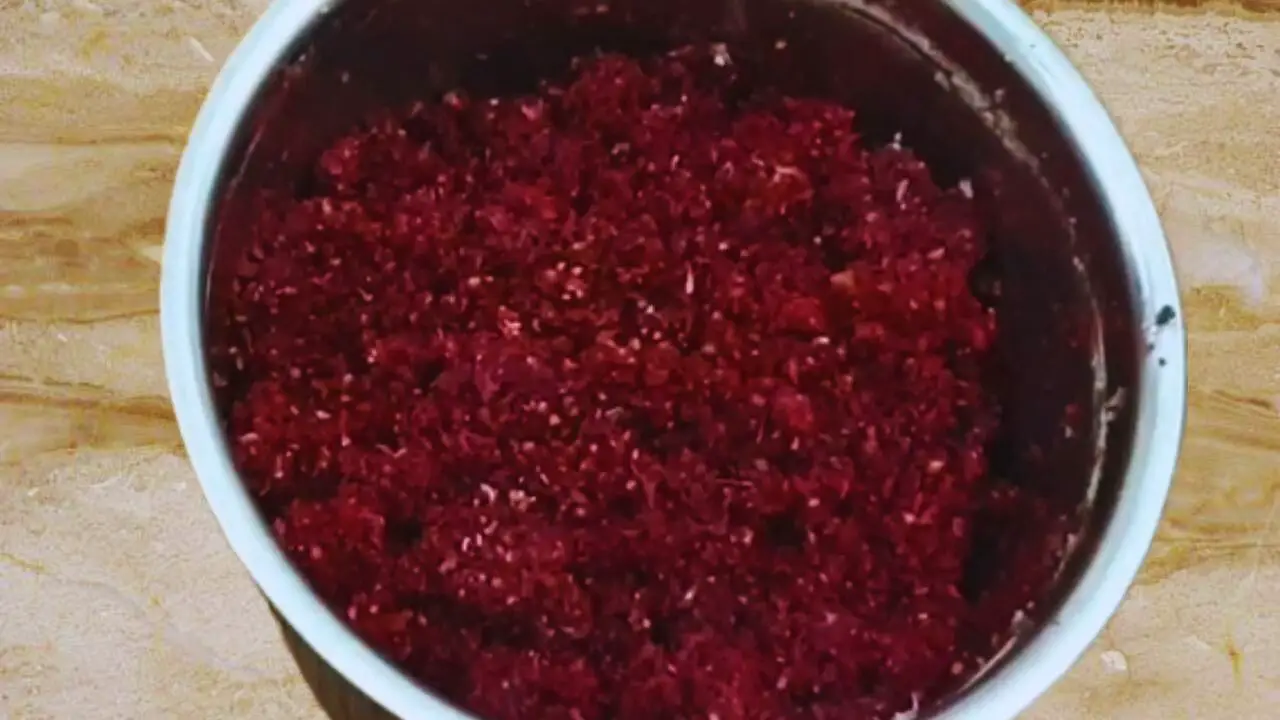 Grinding it to a fine dry paste