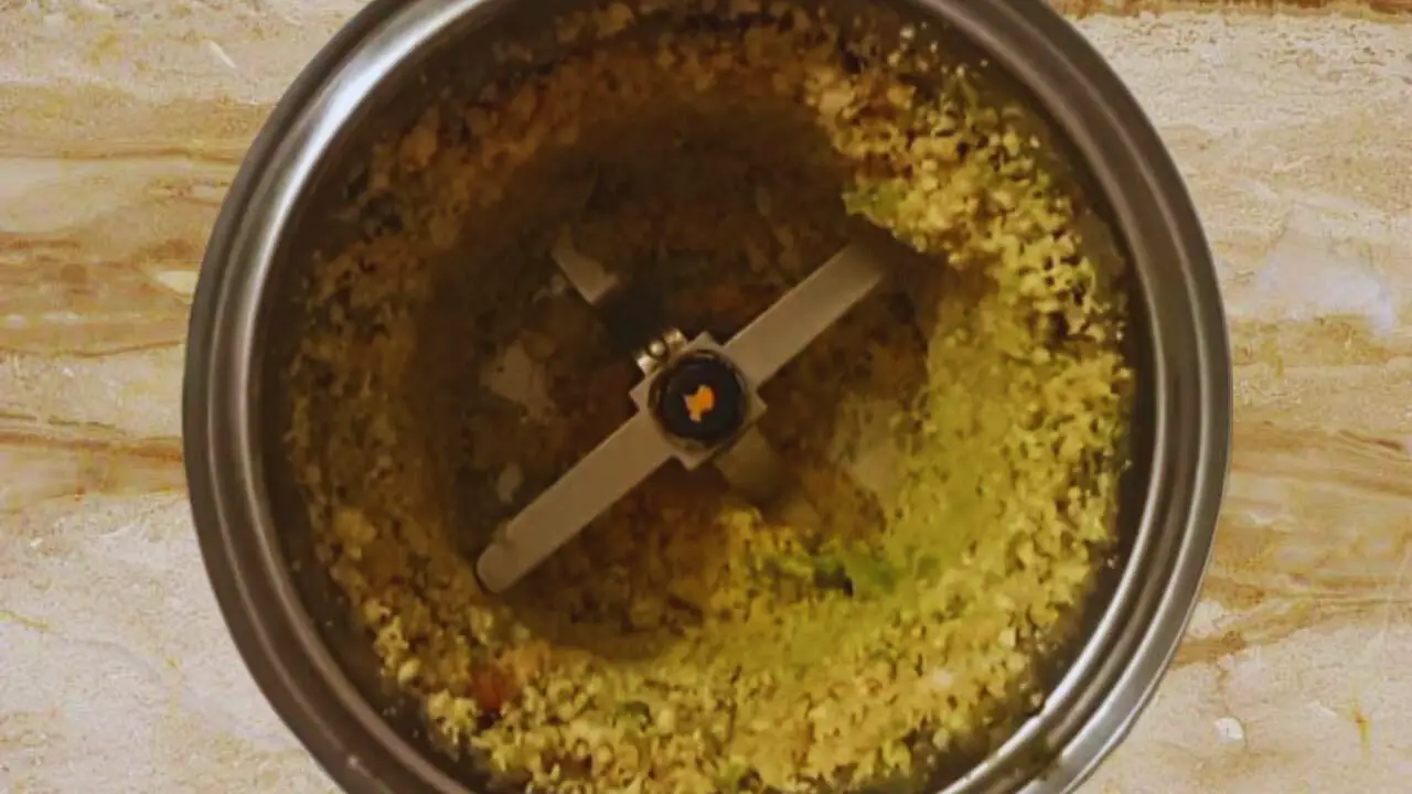 Grinding the ingredients roughly