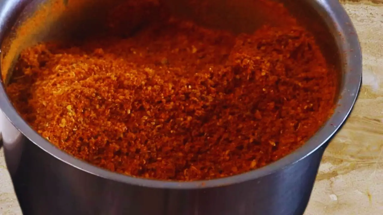 Grinding the ingredients into a fine powder
