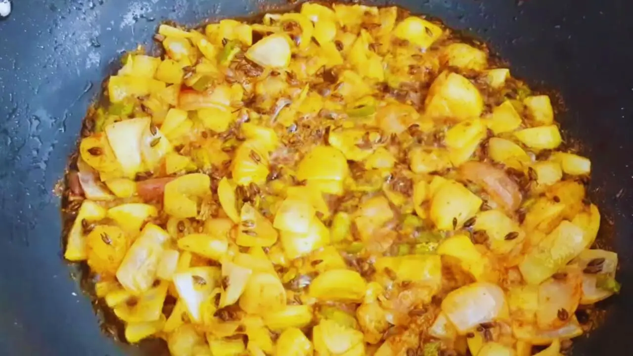 The ingredients are cooked nicely
